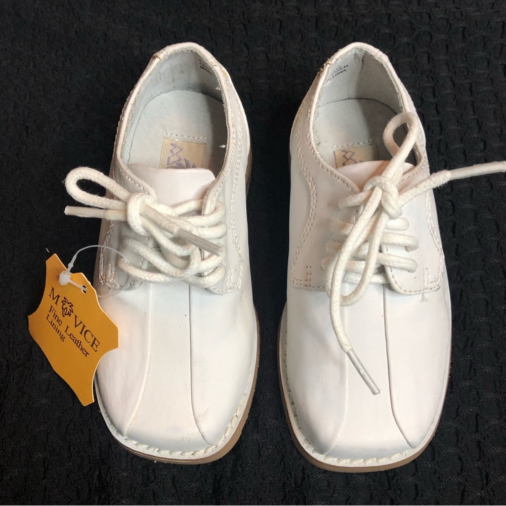 Mi Vice white leather lining dress baby shoes
